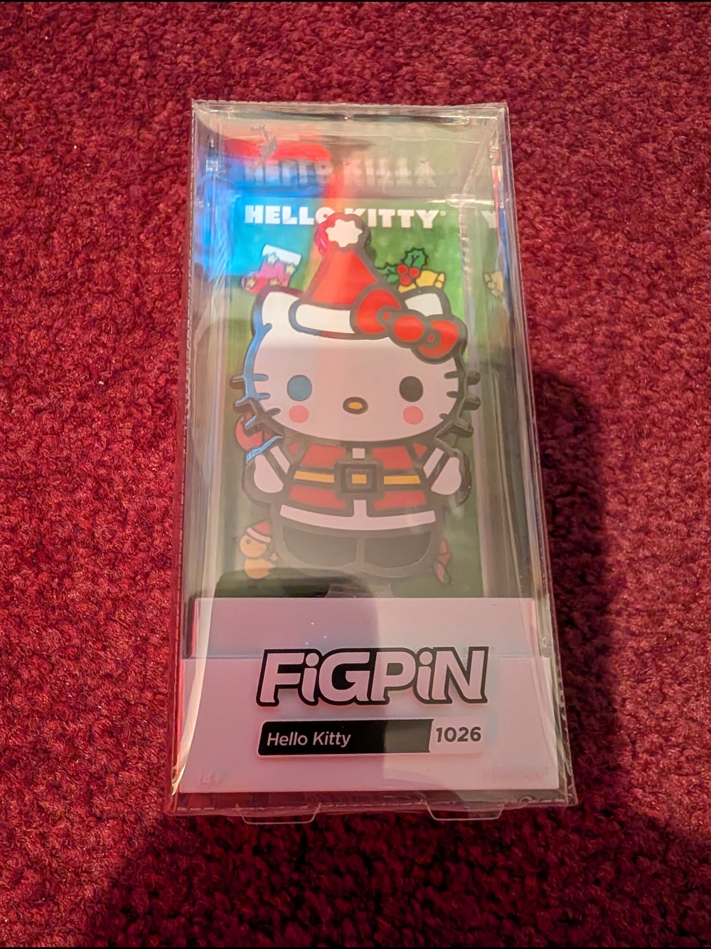 Hello Kitty Holiday Pin - White & Red